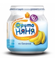 Пюре Фрутоняня из бананов с 6 мес., 110 гр.