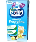 Молочный коктейль ФрутоНяня Ваниль 2,1% с 12 мес. 200 м…