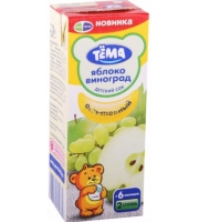 Сок Тема Яблоко с виноградом с 6 мес. 200 мл.