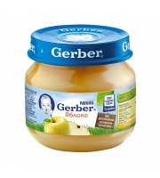 Пюре Gerber яблоки с 4 мес. 80 гр.