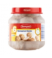 Пюре Semper фрикадельки из кролика с 7 мес. 130 гр. 