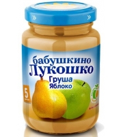 Пюре Бабушкино Лукошко груша с яблоком с 5 мес. 200 г.