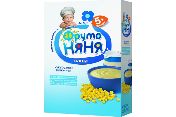Каша ФрутоНяня кукурузная с молоком с 5 мес. 200 гр.