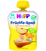 Пюре Hipp Яблоко, груша, банан с 6 мес 90 гр.