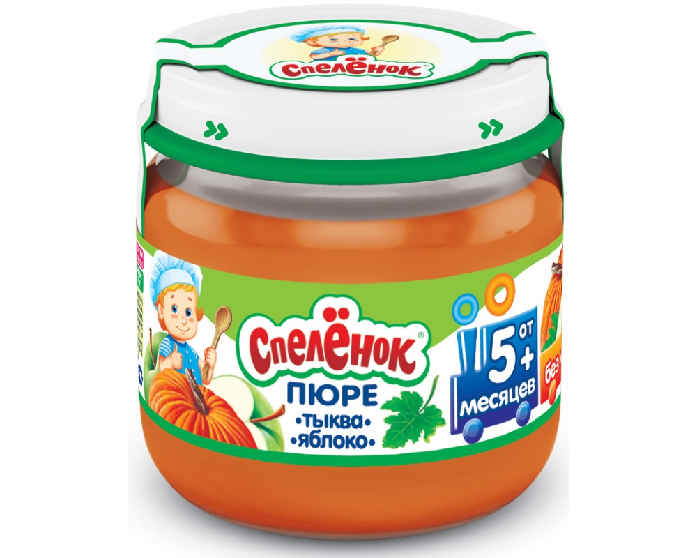 Пюре Спеленок Тыква с яблоком с 5 мес. 80 гр. б/сах.