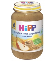 Пюре Hipp Грушевое пюре с зерновыми хлопьями с 6 мес. 190 гр. б/сах.