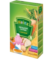 Супчик Heinz овощной с курочкой, 8мес., 160г